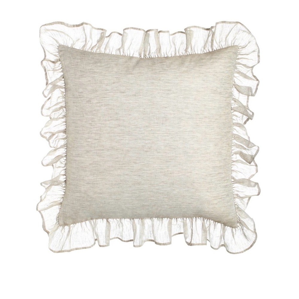 Set 2 Pine Cone Hill Dove Grey 
Savannah Ruffled European Sham New